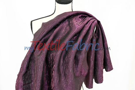 Iridescent Crush Shimmer Fabric | Iridescent Fabric | 54" Wide | Multiple Colors | Yards & Bolts