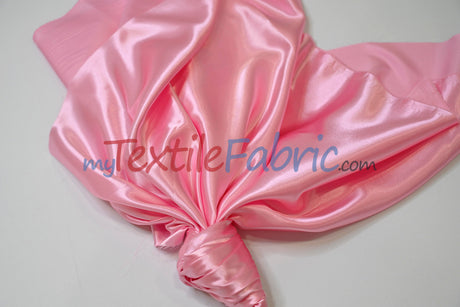 Stretch Charmeuse Satin Fabric | Soft Silky Satin Fabric | 96% Polyester 4% Spandex | Multiple Colors | Yards & Bolts