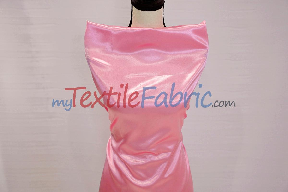 Stretch Charmeuse Satin Fabric | Soft Silky Satin Fabric | 96% Polyester 4% Spandex | Multiple Colors | Yards & Bolts