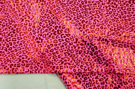 Cheetah Hologram Spandex | 4 Way Stretch Dancewear Fabric | 58/60" Wide | Multiple Colors |