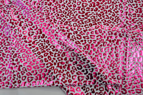 Cheetah Hologram Spandex | 4 Way Stretch Dancewear Fabric | 58/60" Wide | Multiple Colors |