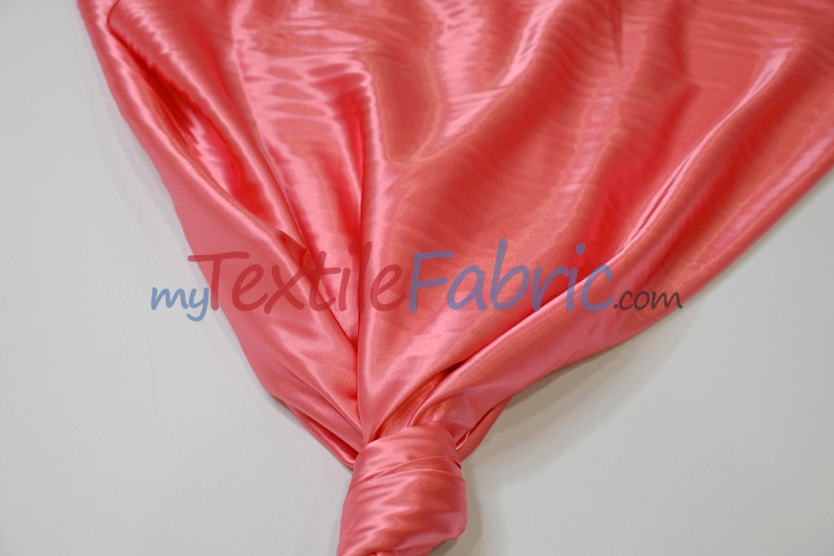 Stretch Charmeuse Satin Fabric | Soft Silky Satin Fabric | 96% Polyester 4% Spandex | Multiple Colors | Yards & Bolts