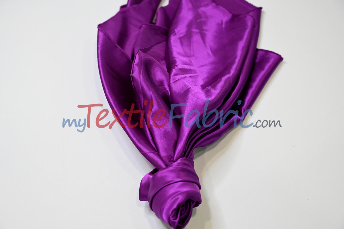 Stretch Charmeuse Satin Fabric | Soft Silky Satin Fabric | 96% Polyester 4% Spandex | Multiple Colors | Yards & Bolts