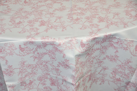 Ben Toile Satin Print | Dull Satin Print | 58/60" Wide | 4 Colors | French Toile Fabric