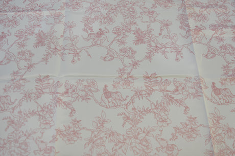 Ben Toile Satin Print | Dull Satin Print | 58/60" Wide | 4 Colors | French Toile Fabric