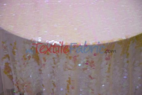 Fish Scale Paillette Sequins Fabric | 9mm Sequins Fabric | 52" Wide | Multiple Colors |