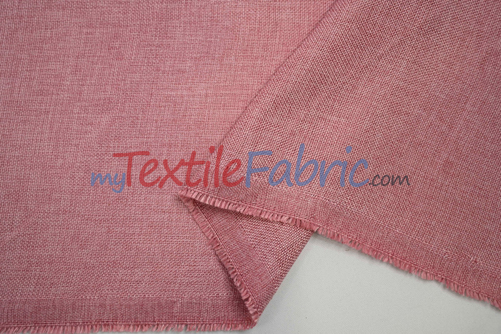 Vintage Linen Fabric | Imitation Burlap Fabric | 60" Wide | Faux Burlap | Vintage Rustic Natural Look Burlap | Washable Burlap Fabric for Decor |