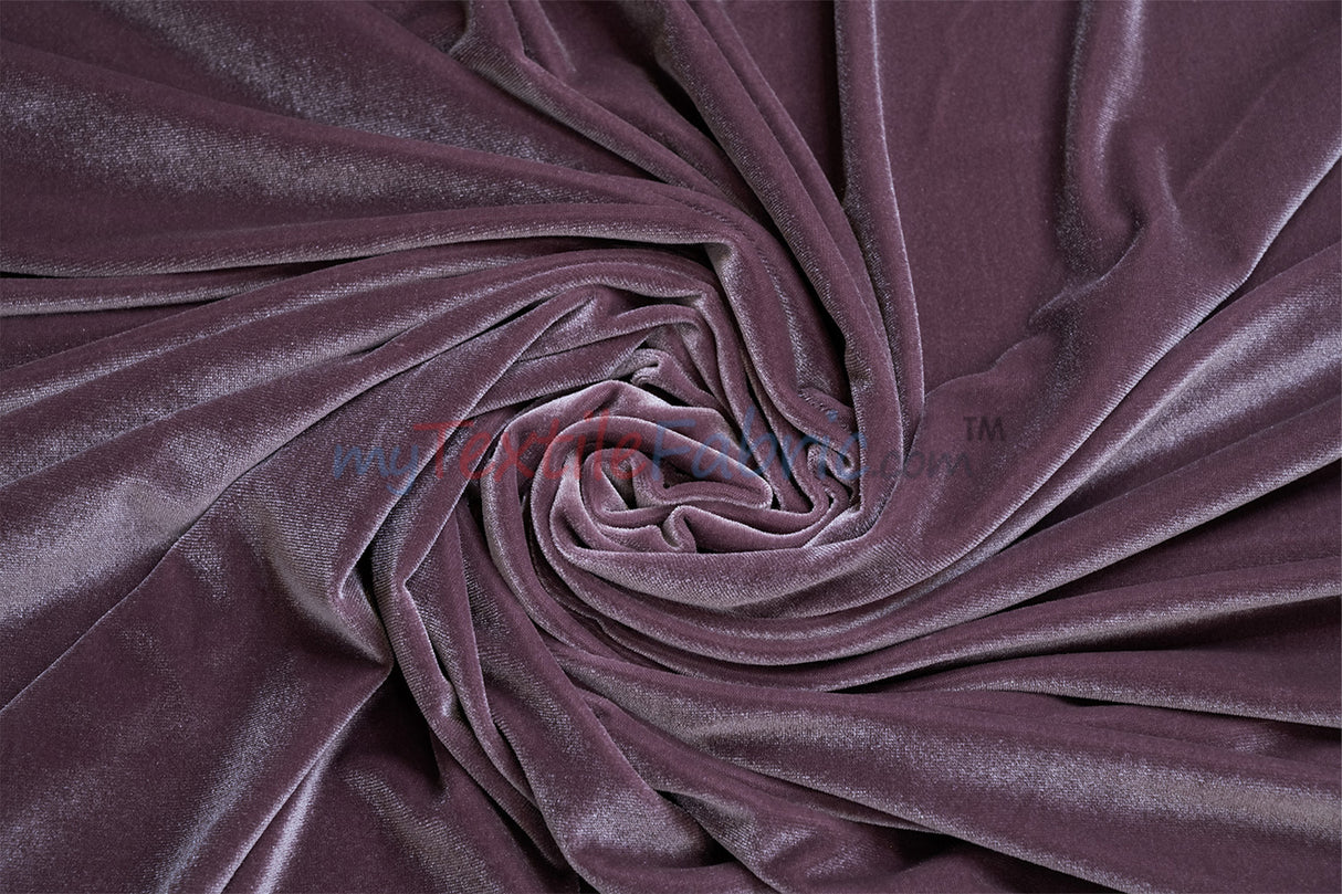 Soft and Plush Stretch Velvet Fabric | Stretch Velvet Spandex | 58" Wide | Spandex Velour for Apparel, Costume, Cosplay, Drapes |