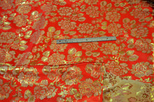 Load image into Gallery viewer, Oriental Metallic Big Flower Brocade | Metallic Brocade KR 7975 | 58&quot; Wide | Chinese Brocade Fabric |