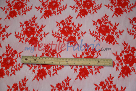 Chantilly Lace Fabric | 52” Wide | Elegant Floral Lace for Bridal & Formalwear