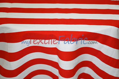10 Oz 100% Cotton Canvas 2" Stripe | Outdoor Fabric | 60" Wide | Multiple Colors |