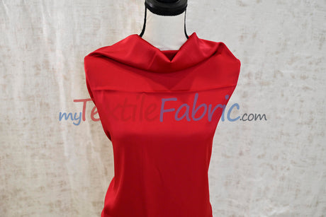 Double Sided Satin Fabric | 60" Wide | Luxurious Glossy Satin for Apparel & Décor