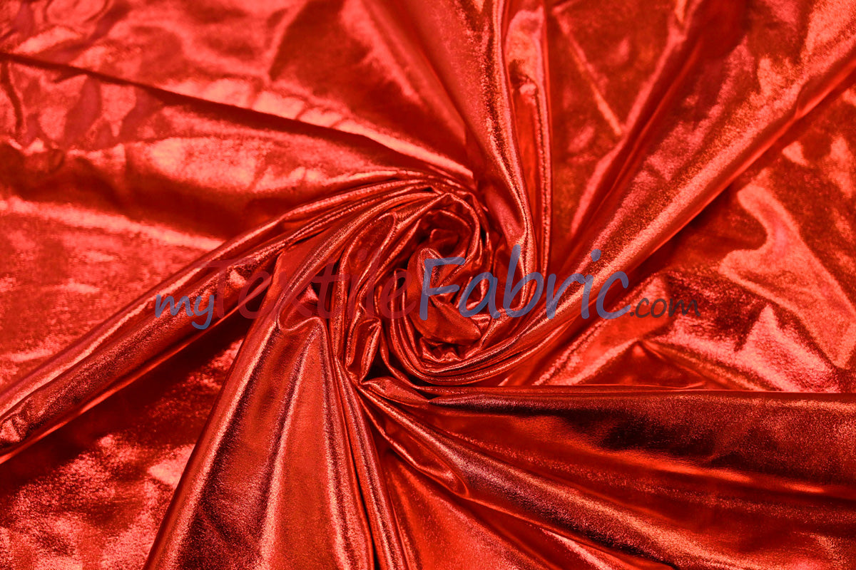 Metallic Foil Spandex Lame | Stretch Metallic Lame | Spandex Lame Fabric | All Over Foil on Stretch Knit | 60" Wide |