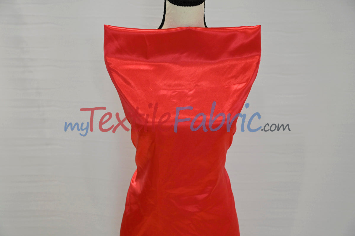 Stretch Charmeuse Satin Fabric | Soft Silky Satin Fabric | 96% Polyester 4% Spandex | Multiple Colors | Yards & Bolts