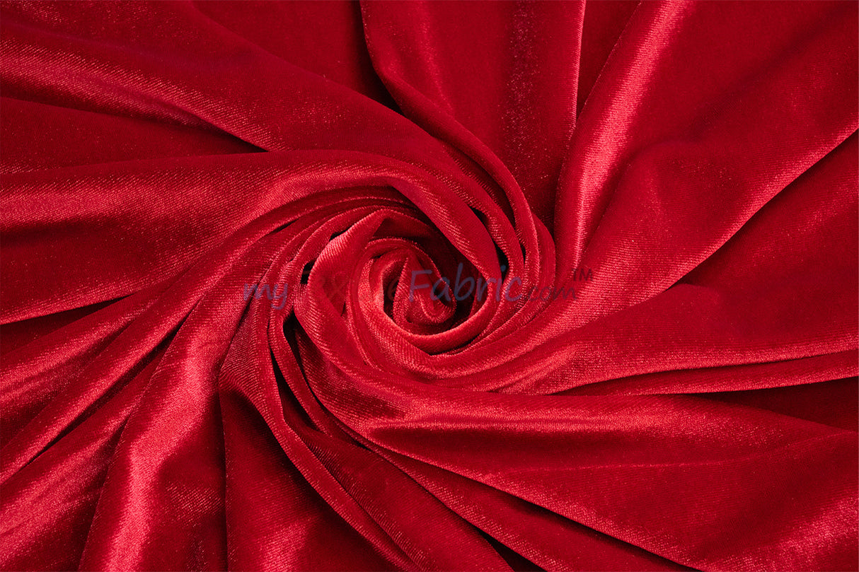 Soft and Plush Stretch Velvet Fabric | Stretch Velvet Spandex | 58" Wide | Spandex Velour for Apparel, Costume, Cosplay, Drapes |