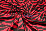 Animal Zebra Satin Fabric | Soft Satin Zebra Charmeuse Fabric | 60" Wide | Multiple Colors |