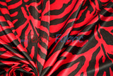 Animal Zebra Satin Fabric | Soft Satin Zebra Charmeuse Fabric | 60" Wide | Multiple Colors |
