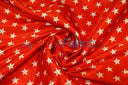 American Star Satin | American Flag in Red, Navy, and Blue Satin | Sold by the Yard x 60" Wide | Charmeuse Satin American Flag Print