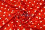 American Star Satin | American Flag in Red, Navy, and Blue Satin | Sold by the Yard x 60" Wide | Charmeuse Satin American Flag Print