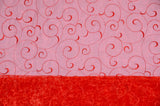 Swirl Organza Fabric | Embroidered Swirl Sheer | 54" Wide | Multiple Colors |