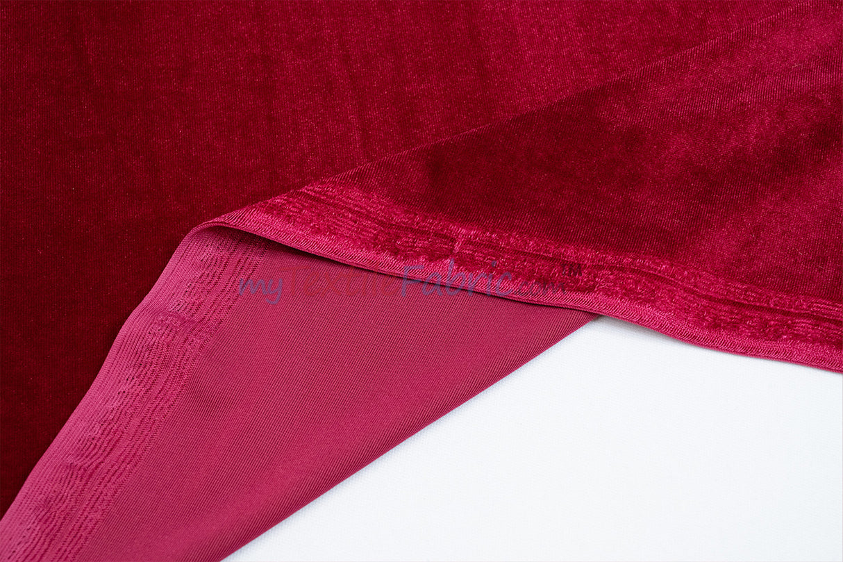 Soft and Plush Stretch Velvet Fabric | Stretch Velvet Spandex | 58" Wide | Spandex Velour for Apparel, Costume, Cosplay, Drapes |