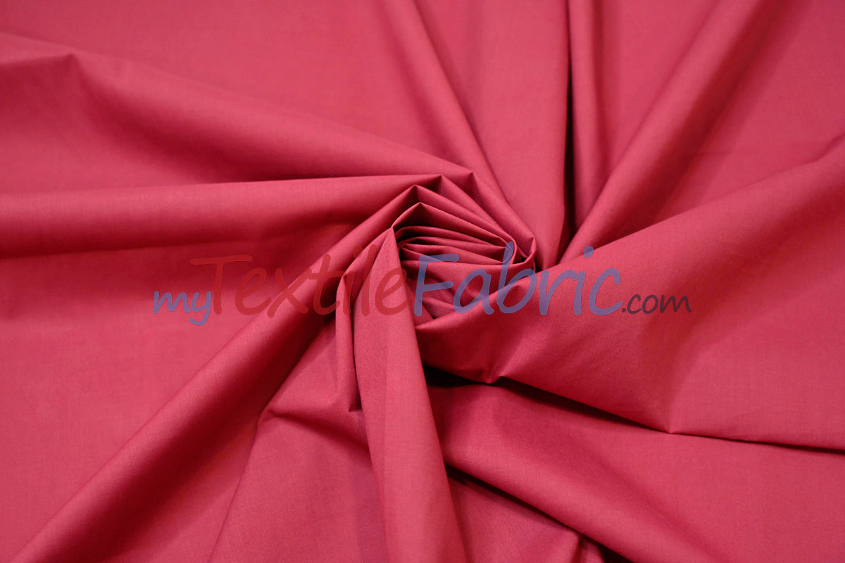 Polyester Cotton Broadcloth Fabric | 60" Wide | Solid Colors | Continuous Yards | Multiple Colors |