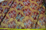 New Oriental Dragon Brocade | Chinese Oriental Dragon Brocade | 45" Wide | Chinese Brocade Fabric | Fabric mytextilefabric Yards Burgundy 