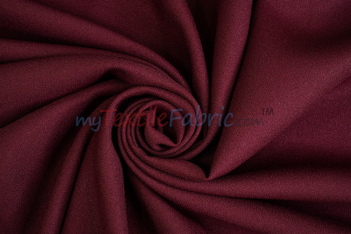 Polyester Crepe Fabric by the Yard | 100% Polyester | 60" Wide |