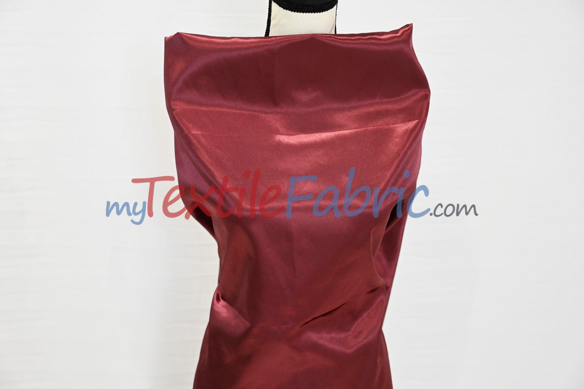 Stretch Charmeuse Satin Fabric | Soft Silky Satin Fabric | 96% Polyester 4% Spandex | Multiple Colors | Yards & Bolts