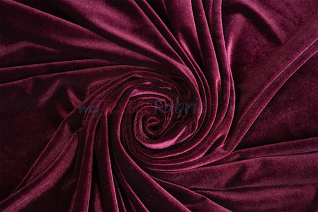 Soft and Plush Stretch Velvet Fabric | Stretch Velvet Spandex | 58" Wide | Spandex Velour for Apparel, Costume, Cosplay, Drapes |