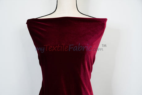 Soft and Plush Stretch Velvet Fabric | Stretch Velvet Spandex | 58" Wide | Spandex Velour for Apparel, Costume, Cosplay, Drapes |