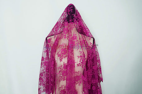 Chantilly Lace Fabric | 52” Wide | Elegant Floral Lace for Bridal & Formalwear