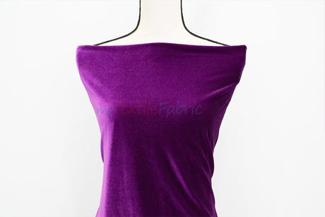 Soft and Plush Stretch Velvet Fabric | Stretch Velvet Spandex | 58" Wide | Spandex Velour for Apparel, Costume, Cosplay, Drapes |