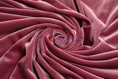 Soft and Plush Stretch Velvet Fabric | Stretch Velvet Spandex | 58" Wide | Spandex Velour for Apparel, Costume, Cosplay, Drapes |