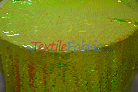 Fish Scale Paillette Sequins Fabric | 9mm Sequins Fabric | 52" Wide | Multiple Colors |