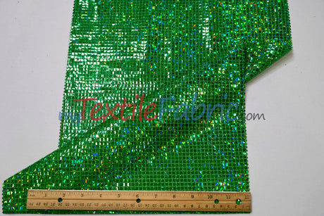 Holographic Mini Square Sequins | 45” Wide | Lightweight Sequin Fabric for Costumes & Apparel