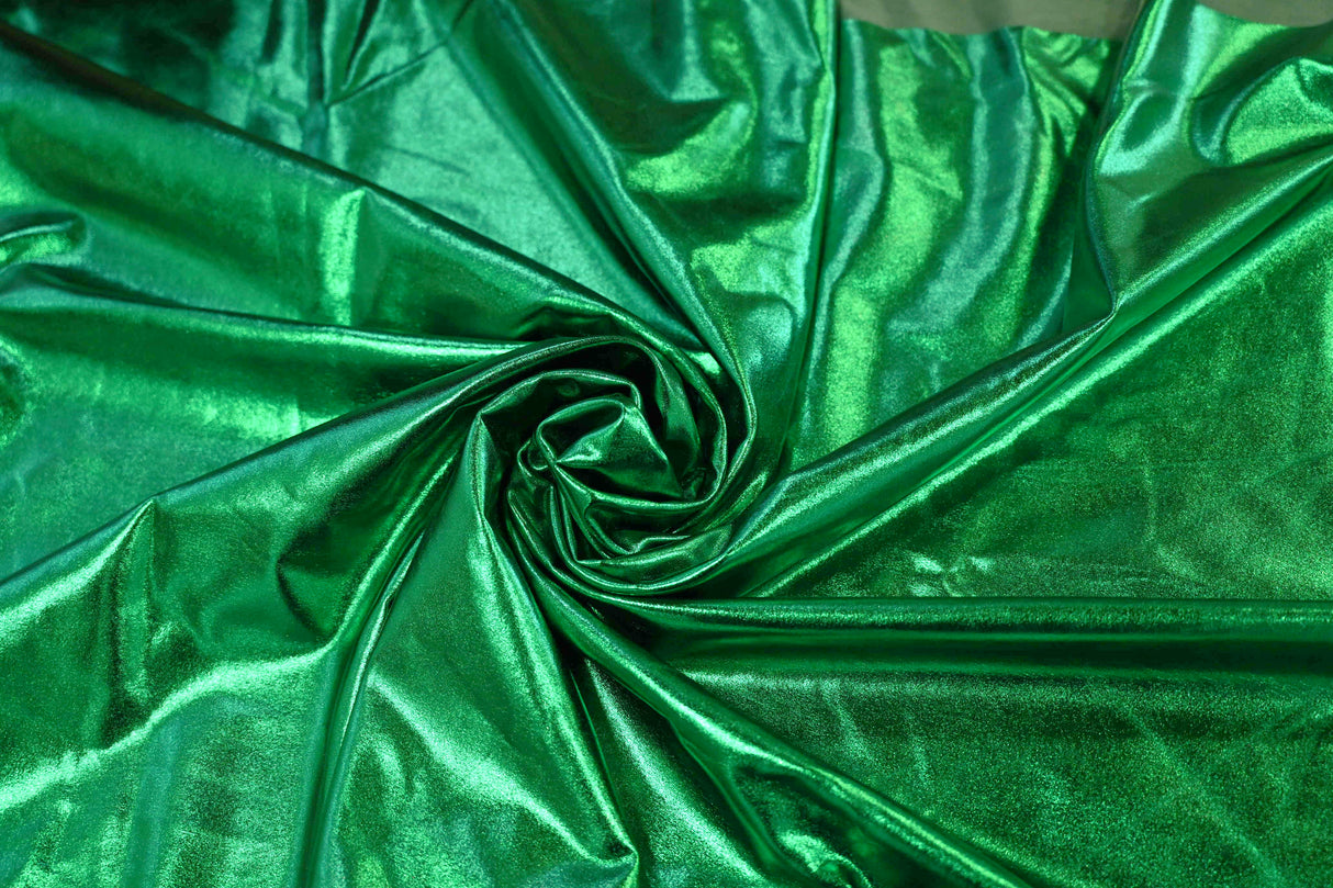 Metallic Foil Spandex Lame | Stretch Metallic Lame | Spandex Lame Fabric | All Over Foil on Stretch Knit | 60" Wide |