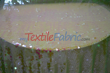 Fish Scale Paillette Sequins Fabric | 9mm Sequins Fabric | 52" Wide | Multiple Colors |