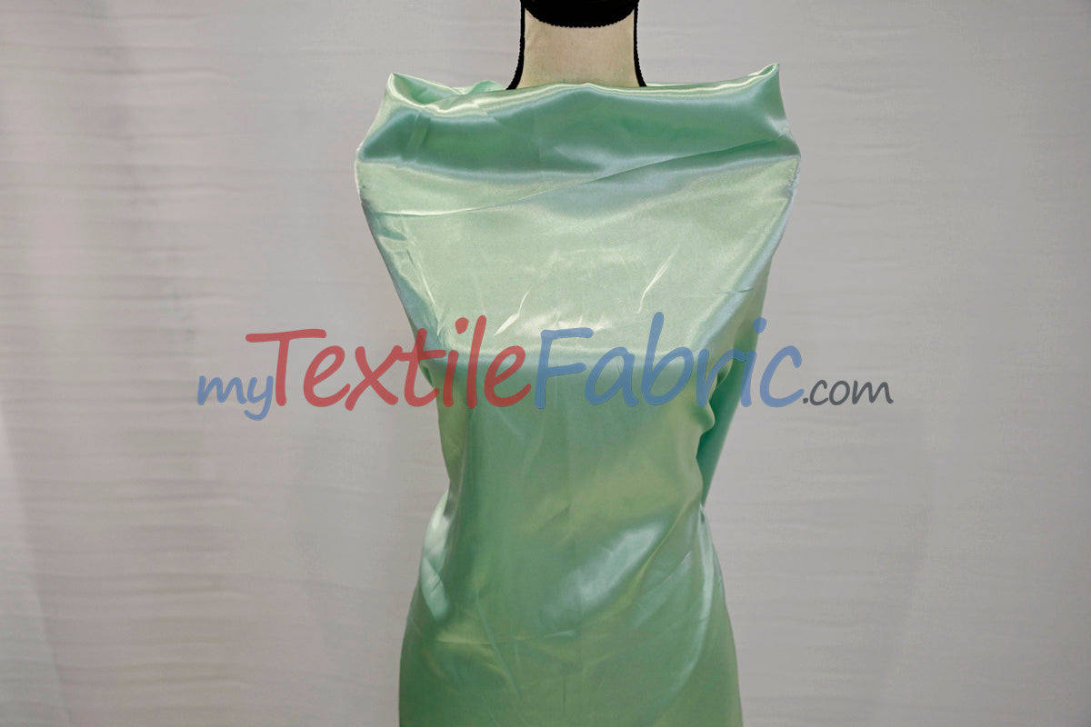 Stretch Charmeuse Satin Fabric | Soft Silky Satin Fabric | 96% Polyester 4% Spandex | Multiple Colors | Yards & Bolts