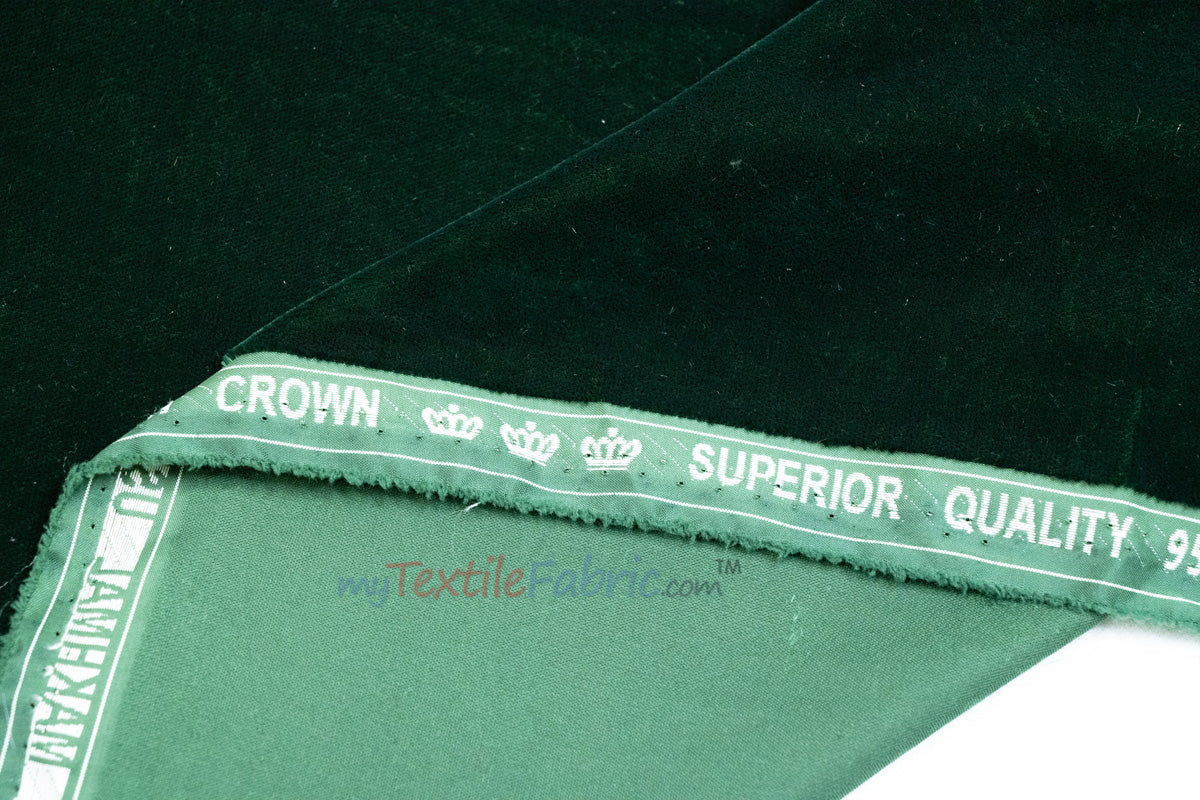Micro Velvet Fabric by the Yard | Crown Velvet | 45" Wide | Multiple Colors |