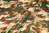 Army Camouflage Satin Print Fabric | Camo Charmeuse Satin | 60" Wide |
