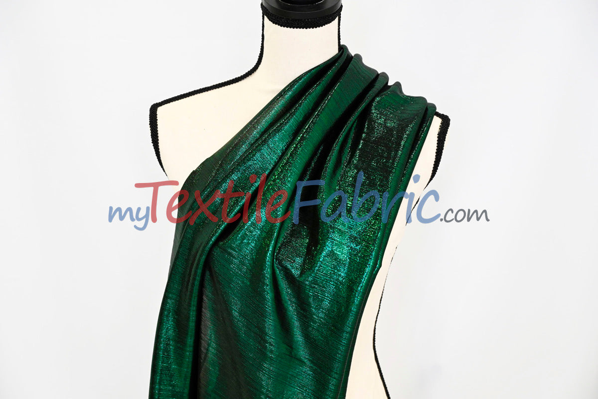 Metallic Stretch Slinky Fabric by the Yard | 58” Wide | 2 Way Stretch | Multiple Colors