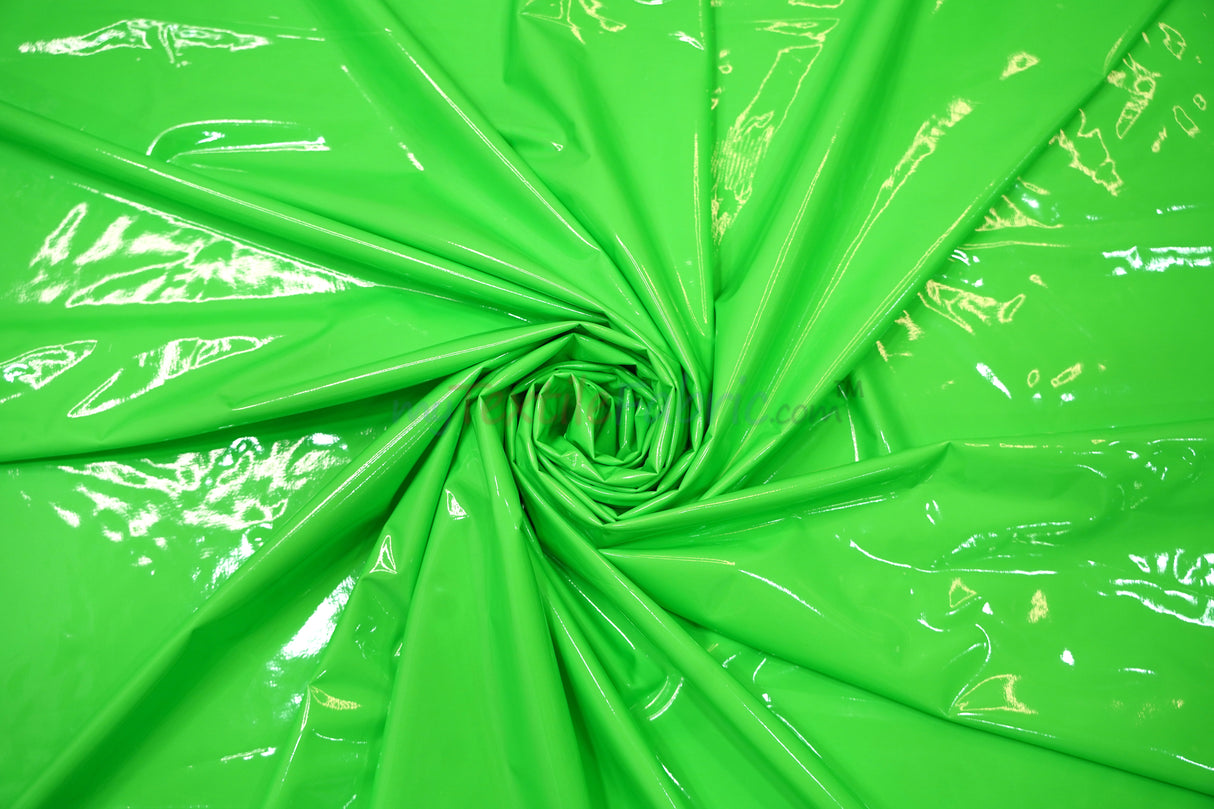 Shiny Stretch Patent Vinyl Fabric | 94% Polyester, 6% Spandex | 55" Wide | Glossy & Flexible Material for Fashion and Crafts