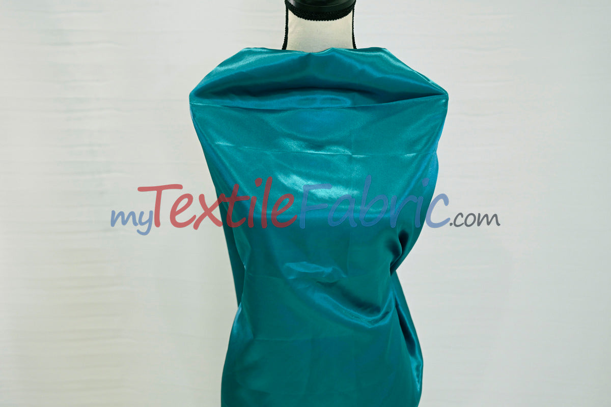 Stretch Charmeuse Satin Fabric | Soft Silky Satin Fabric | 96% Polyester 4% Spandex | Multiple Colors | Yards & Bolts