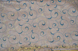 Swirl Organza Fabric | Embroidered Swirl Sheer | 54" Wide | Multiple Colors |