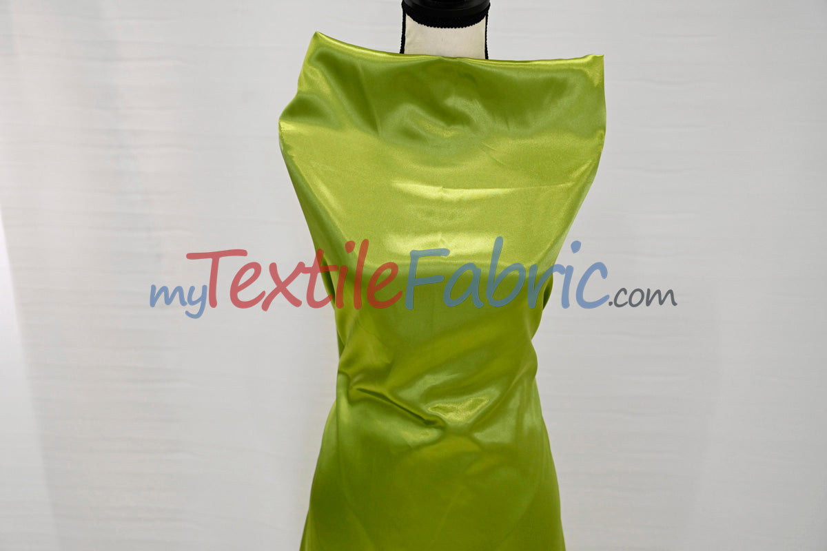 Stretch Charmeuse Satin Fabric | Soft Silky Satin Fabric | 96% Polyester 4% Spandex | Multiple Colors | Yards & Bolts