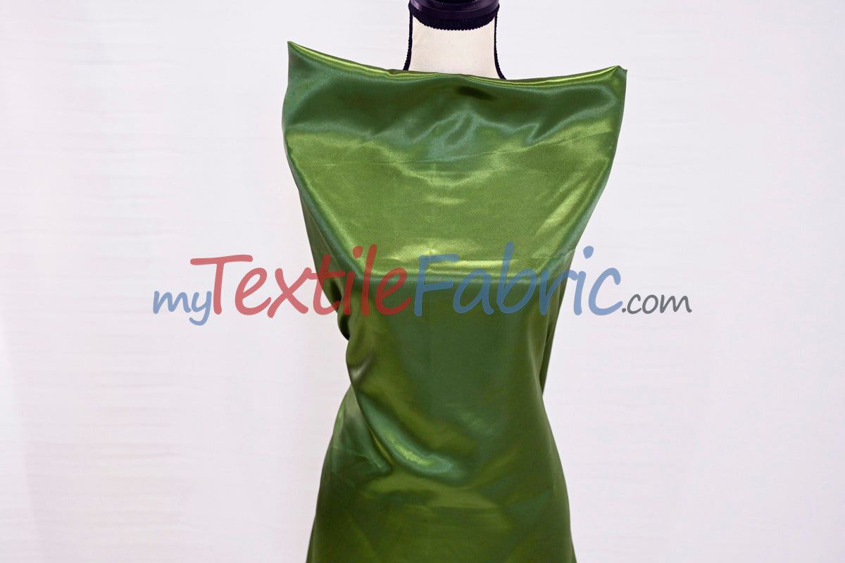 Stretch Charmeuse Satin Fabric | Soft Silky Satin Fabric | 96% Polyester 4% Spandex | Multiple Colors | Yards & Bolts