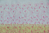 Swirl Organza Fabric | Embroidered Swirl Sheer | 54" Wide | Multiple Colors |