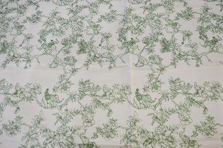 Ben Toile Satin Print | Dull Satin Print | 58/60" Wide | 4 Colors | French Toile Fabric