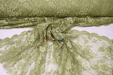 Chantilly Lace Fabric | 52” Wide | Elegant Floral Lace for Bridal & Formalwear